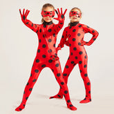 Halloween Ladybug & Cat Noir Costume for Kids - Adorable Ladybug Onesie - Coscosmos